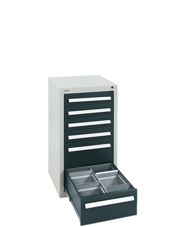 Schubladenschrank Serie T-100/35-1, 6 Schubladen (4x100, 2x200mm)