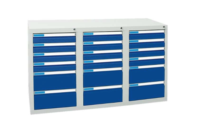 Schubladenschrank Serie ESTA-3, Teleskopauszug