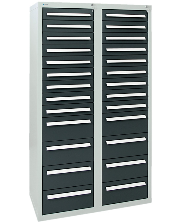 Schubladenschrank Serie T-100/35-4, 26 Schubladen (18x100, 8x200mm)