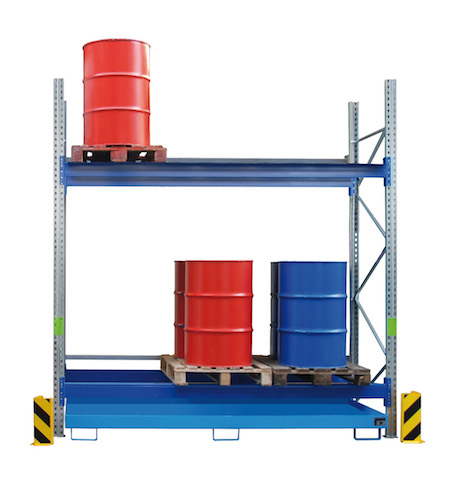 Palettenregal Set für max. 12x 200 Liter Fässer, hohe Ausführung