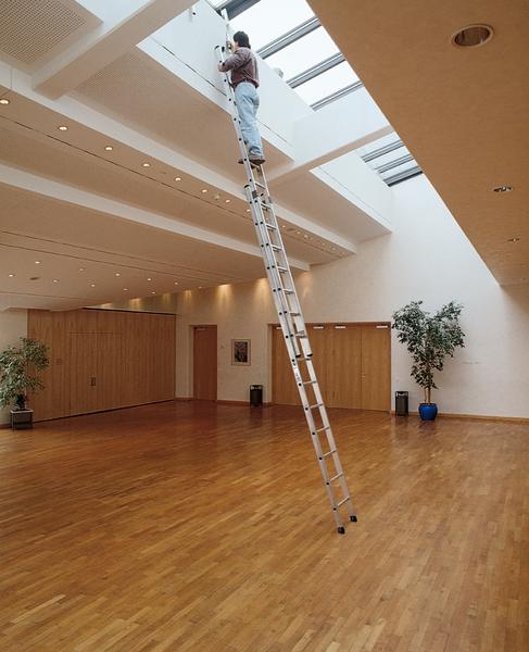 Aluminium-Schiebeleiter 2-teilig, Sprossenanzahl 2x8