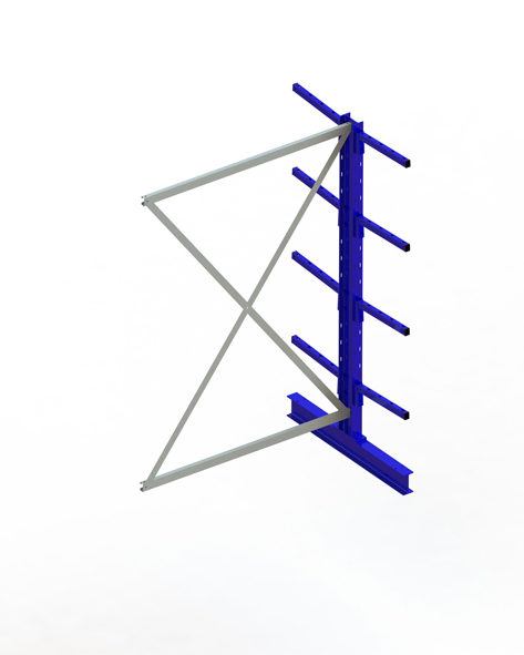 META MULTISTRONG Light Kragarmregal Anbauregal, 2000x1300x400 mm, doppelseitig