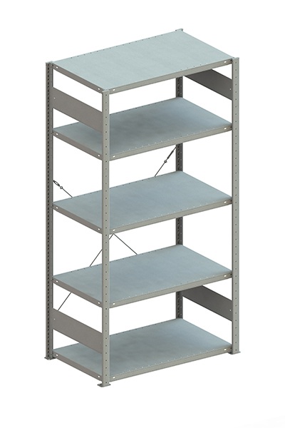 META Steckregalsystem CLIP 100 S3, GR, 2000x1000x600 mm, Feldlast 1100 kg, vzk.