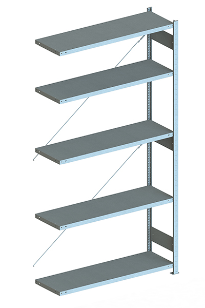 META Steckregalsystem CLIP 230, AR, 2500x1300x400 mm, Feldlast 2400 kg
