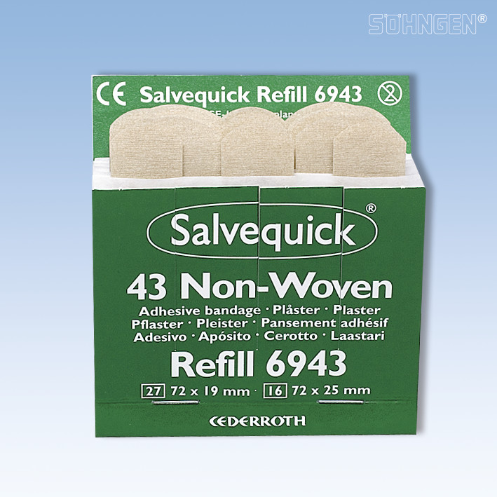 Salvequick Pflaster-Strips Vlies, Refill 6943, 43 Stk