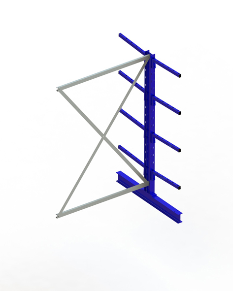 META MULTISTRONG Light Kragarmregal Anbauregal, 2000x1300x500 mm, doppelseitig