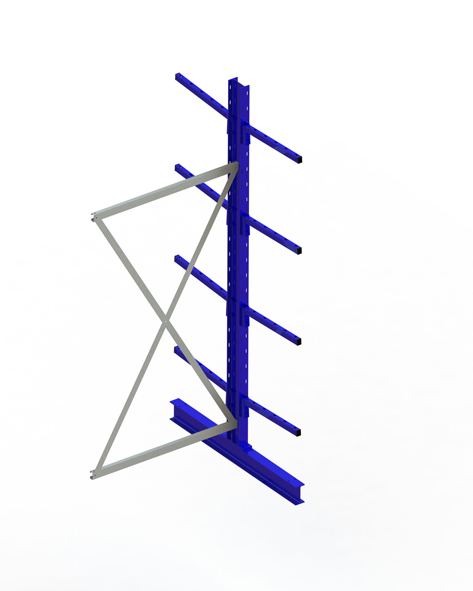 META MULTISTRONG Light Kragarmregal Anbauregal, 2500x1000x500 mm, doppelseitig