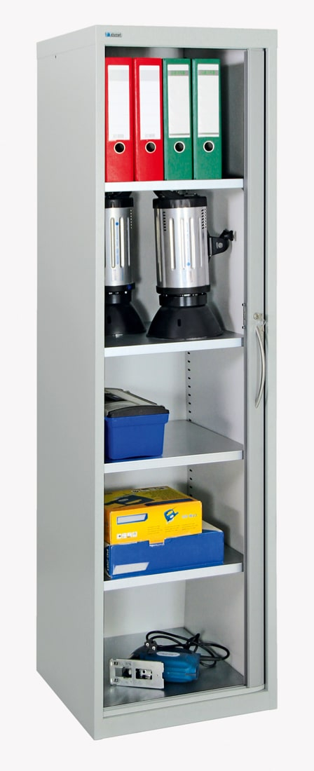 Jalousieschrank MovaFlex III, metallic mit 4 Fachböden