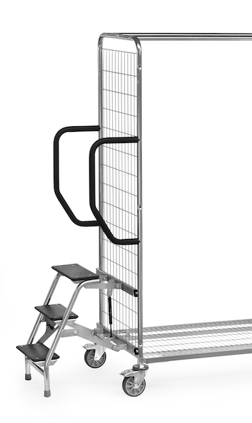 Trittstufen für Kommissionierwagen, Ladeflächenbreite 510 mm