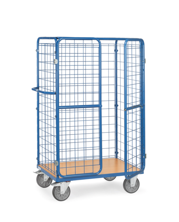 Paketwagen mit Doppelflügeltüren und Dach mit Drahtgitterwänden. Doppelflügeltüren und Dach, Höhe 1800 mm 1200x800
