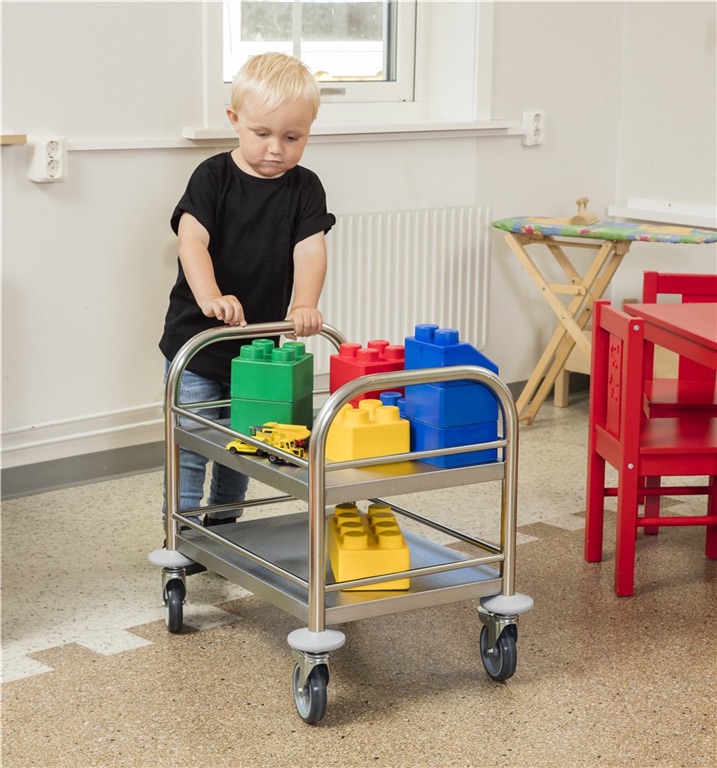 Edelstahlwagen für den Kindergarten