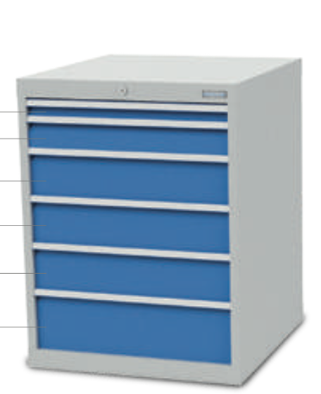 Schubladenschrank mit 6 Schubladen, 100 % Auszug