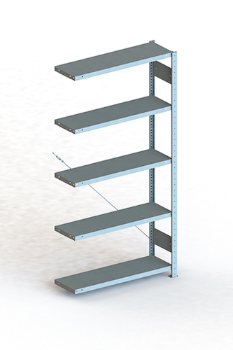 META Steckregalsystem CLIP 150 S3, AR, 2000x1000x300 mm, Feldlast 1100 kg, kunststoffbeschichtet