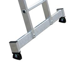 Aluminium-Schiebeleiter 2-teilig, mit nivello®-Traverse, Sprossenanzahl 2x8