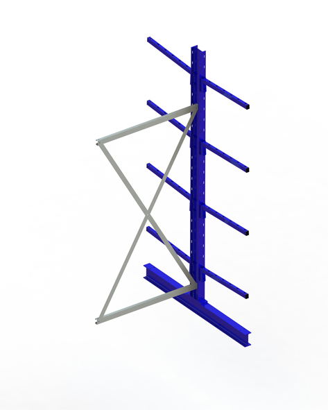 META MULTISTRONG Light Kragarmregal Anbauregal, 2500x1000x600 mm, doppelseitig