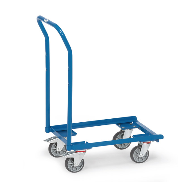 Eurokasten-Roller 250 kg, offener Rahmen, mit Rohrschiebebügel