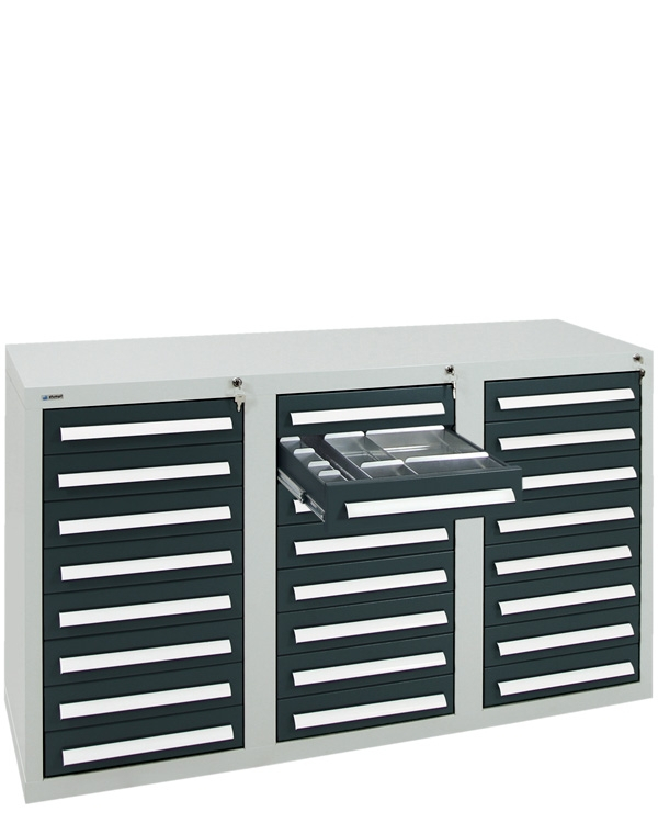 Schubladenschrank Serie T-100/35-3, 24 Schubladen (24x100 mm)
